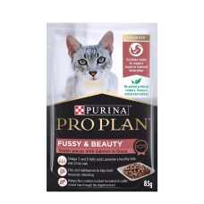 ProPlan Pouch Fussy Beauty Salmon in Gravy 85g